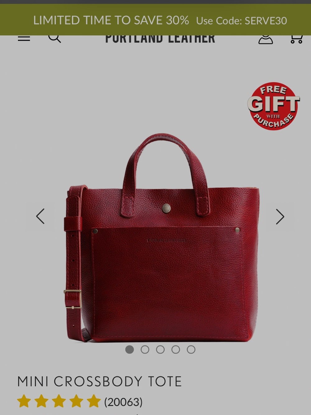 Portland Leather Goods Mini Tote